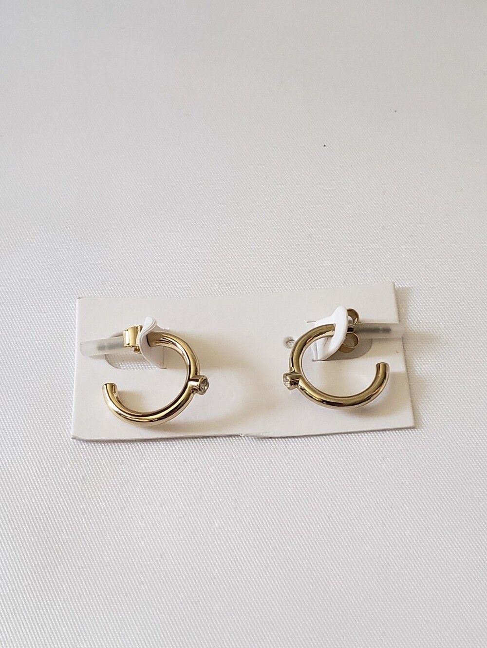 Small Cubic Zirconia Sterling Silver Earrings